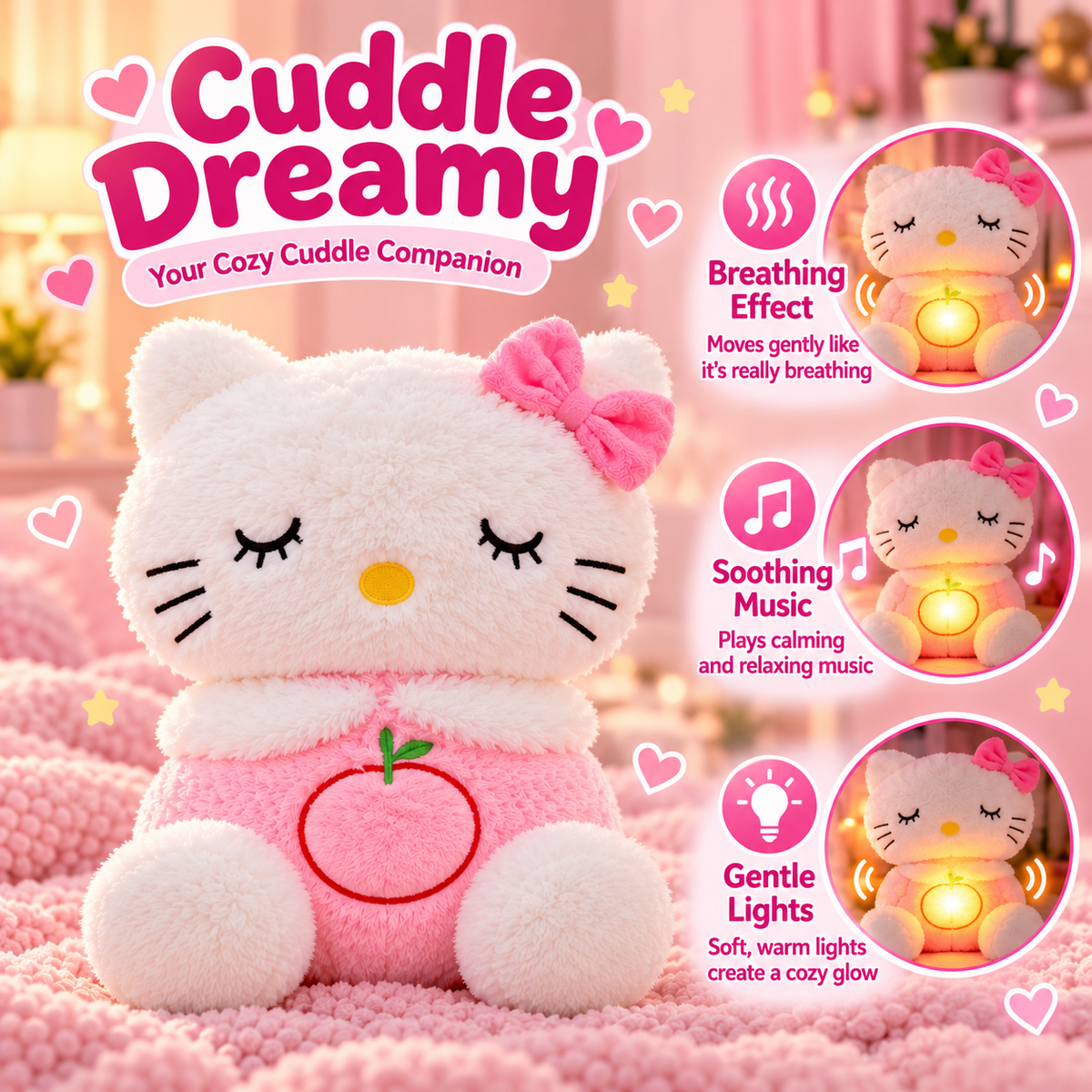 Cuddle Dreamy Kitty Glow Plush